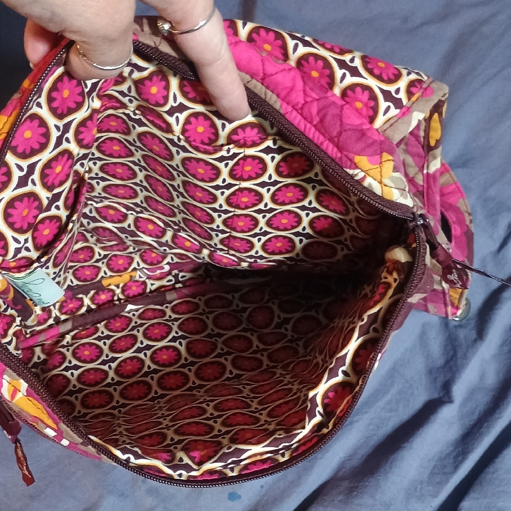 Vera Bradley Floral Crossbody Bag in Pink and Brown - Picture 4 of 6